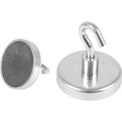 Kraftmagnet D.36mm verzinkt,m.Hak.5St./Karton EICHNER