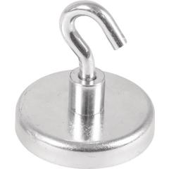 Kraftmagnet D.47mm verzinkt,m.Hak.5St./Karton EICHNER