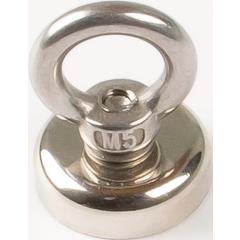 Neodymmagnet D.25mm verzinkt,m.Öse D.13,5mm 5St./Karton EICHNER