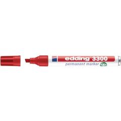 Permanentmarker 3300 rot Strich-B.1-5mm Keilspitze EDDING | 10 Stück