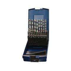 Spiralbohrersatz DIN 338 Typ VA - Ø 1-10x0,5 mm HSS-Co 19tlg.Ku.-Kass.TECWERK