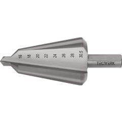 Blechschälbohrer Bohrber.16-30,5mm HSS Gesamt-L.76mm Z.2 TECWERK