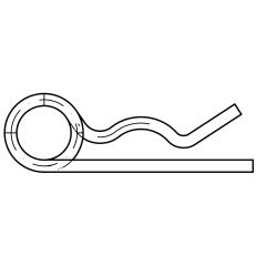 Federstecker DIN 11024 | einfache Windung | Draht-Ø 7 | 25 Stück