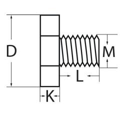 Fräseranzugsschraube M8 f.Spann-D.16mm TECWERK
