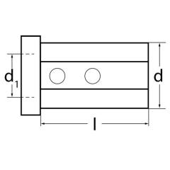 Reduzierbuchse Form 1 Bohrungs-D.10mm AD 25mm Einspann-L.46mm TECWERK