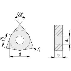 Wendeschneidplatte WNMG080408-R PMK35 Bearb.Schrupp TECWERK | 10 Stück