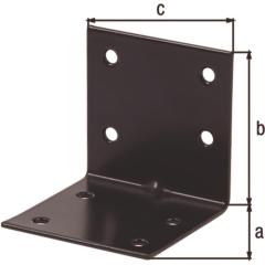 Lochplattenwinkel H60xB60xS2,5mm STA roh,verzinkt,schwarz ku.-besch.GAH | 25 Stück