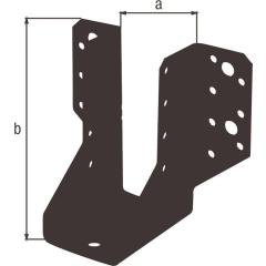 Balkenschuh Typ A 45/110 2mm ETA-08/0171 STA verzinkt,schwarz kunststoffbesch. | 25 Stück