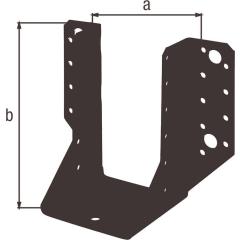 Balkenschuh Typ A 76/152 2mm ETA-08/0171 STA verzinkt,schwarz kunststoffbesch. | 16 Stück