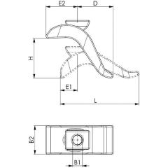 Spannpratze Nr.6321 Gr.17 f.T-Nut 12+14+16+18mm Spann-H.0-75mm AMF