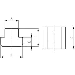 Befestigung f.T-Nuten Nr.6541 M12x18mm z.Spannkettensatz AMF