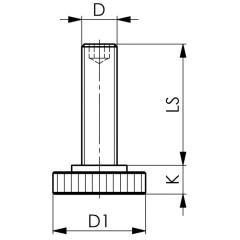 Stützschraube Nr.6314S M12 Gesamt-L.94mm z.Spanneisen AMF