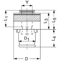 Schnellwechseleinsatz SES 6mmx4,9mm Gr.2 f.DIN 374/376 M8