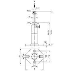 Schraubbock Nr.6435S Gr.1250 schwer H.710-1250mm AMF