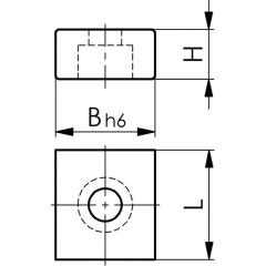 Nutenstein Nr.6322B Nennmaß der Nut 22mm fl.z.Festmontage AMF