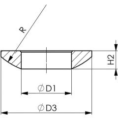 Kugelscheibe DIN 6319C f.Schrauben M42 Bohrungs-D.43mm AMF