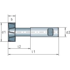 T-Nutenfräser DIN 851AB Typ N, Ø 40 mm HSS-Co Verz.Kreuz Z.10 MAYKESTAG