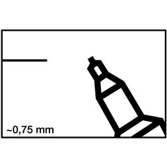 Permanentmarker 404 blau Strich-B.0,75mm Rundspitze EDDING | 10 Stück