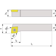 Klemmdrehhalter SCLCL2525M12 li.vern.Außen TECWERK