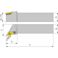 Klemmdrehhalter PDJNR2020K15 re.vern.Außen TECWERK