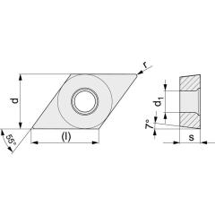 Wendeschneidplatte DCMT070202-M PMK30 Bearb.mittel TECWERK | 10 Stück