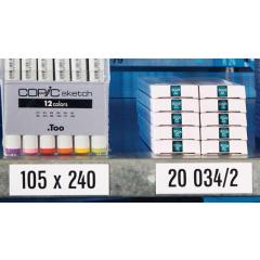 Magnetband Band-B.20mm Band-L.100mm weiß magn.100St./Btl.MAGNETOPLAN