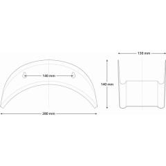 Wandschlauchhalter B.280mm T.130mm silber pulverschichtet GEKA