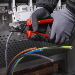 Kabelschere StepCut® XL L.225mm Kopf brün.VDE Mehrkomp.-Hüllen KNIPEX