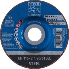 Trennscheibe SG STEEL D115x2,4mm gekr.STA Bohr.22,23mm PFERD | 25 Stück