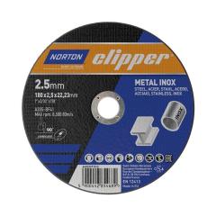 Trennscheibe D180x2,5mm Typ 41 Metall-Inox Bohr.22,23mm NORTON CLIPPER
