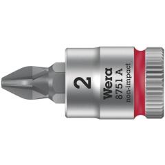 Schraubendrehereinsatz 8751 A Phillips 1/4 Zoll Kreuzschlitz PH PH 2 L.28mm WERA