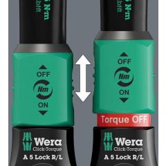 Drehmomentschlüssel Click-Torque Lock A 5 R/L 1/4 Zoll 2,5-25 Nm WERA