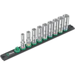 Steckschlüsseleinsatzset Deep 1 9-tlg.Antr.10mm (3/8) Zoll WERA