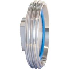 Milchrohrverschraubung Endstopfen VA (1.4301) 100 Nenn-Gr.130x1/4 Zoll TEGUMA