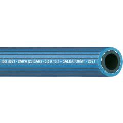 Sauerstoffschl.SALDAFORM®/BLAU ID12,5mm Wandst.5,0mm gerieft AD22,5mm L.50m | 50 Stück