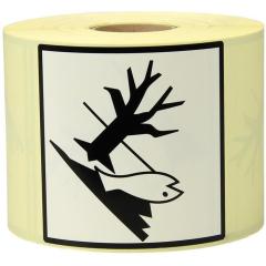 Etiketten Maße 100x100mm Papier Aufdruck Umweltgefährliche Stoffe TRANSPAK