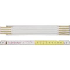 Gliedermaßstab 9142 L.2m B.16mm mm/cm EG III Buche weiß-gelb BMI