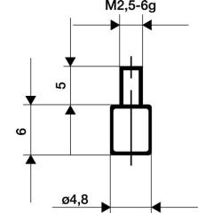 Messeins.D.4,8mm plan M2,5 STA z.Messuhren KÄFER