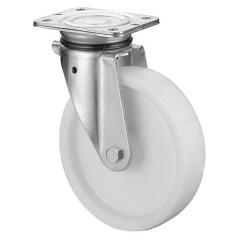 Schwerlast-Lenkrolle D.200mm Trgf.600kg Ku.Platte L138xB110mm BS ROLLEN