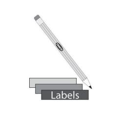 Etikettensatz 16St. B.125xH.10mm f.Art.Nr.871617 f.Sichtboxen, 16St. je Satz