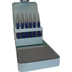 Durchtreibersatz 6tlg.1-2-3-4-5+Körner-D.4mm Metallkass.TECWERK