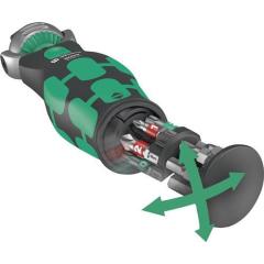 Schwenk- u.U.-Knarre 8009 Zyklop Pocket Set 1 3/8Zoll+1/4 Zoll 72 Z.WERA