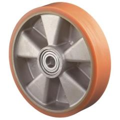 Ersatzrad D.100mm Trgf.200kg Guß-PU Achs-D.20mm Nabenl.40mm BS ROLLEN