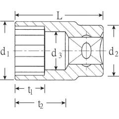 Steckschlüsseleinsatz 52 1/2 Zoll 6-kant SW 34mm L.47mm STAHLWILLE