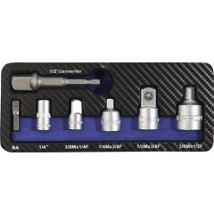 Adaptersatz 7-tlg.1/4-1/2 Zoll inkl.Maschinenadapter TECWERK