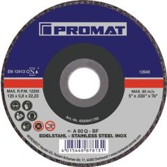 Trennscheibe D125x0,8mm gekr.INOX Bohr.22,23mm TECWERK | 25 Stück