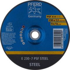Schruppscheibe PSF STEEL D230xS7,2mm gekr.STA Bohr.22,23mm PFERD | 10 Stück