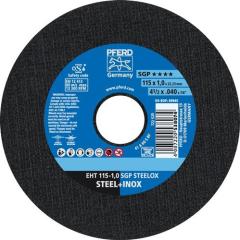 Trennscheibe SGP STEELOX D115x1mm ger.INOX Bohr.22,23mm PFERD | 25 Stück