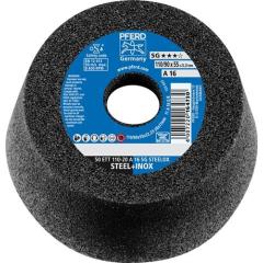 Schleiftopf ETT SG STEELOX 110/55mm INOX u.STA 16 Bohr.22,23mm PFERD