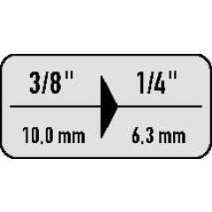 Reduzierstück 781 B 3/8  Antriebs-4-KT.3/8 Zoll Abtriebs-4-KT.1/4 Zoll L.27,0mm